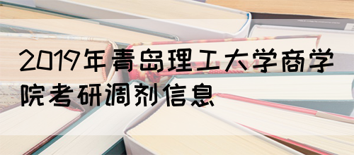 2019年青岛理工大学商学院考研调剂信息