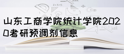 山东工商学院统计学院2020考研预调剂信息(图1)