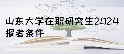 山东大学在职研究生2024报考条件