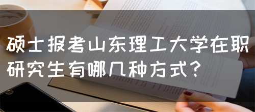 硕士报考山东理工大学在职研究生有哪几种方式？