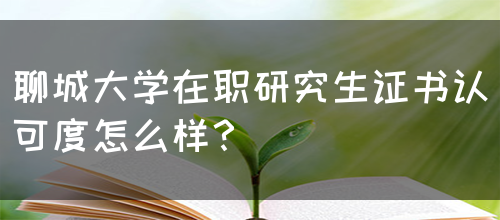 聊城大学在职研究生证书认可度怎么样？(图1)