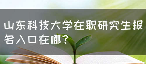 山东科技大学在职研究生报名入口在哪？(图1)