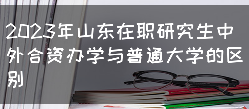 2023年山东在职研究生中外合资办学与普通大学的区别(图1)