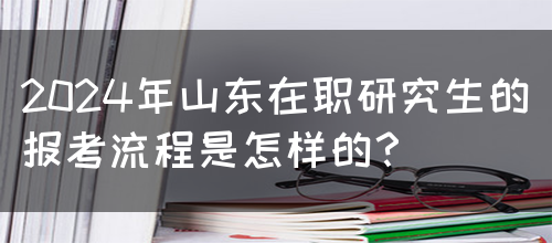 2024年山东在职研究生的报考流程是怎样的？