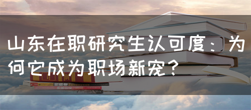 山东在职研究生认可度：为何它成为职场新宠？(图1)