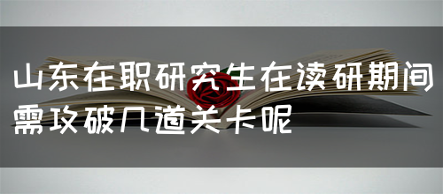 山东在职研究生在读研期间需要攻破几道关卡呢？