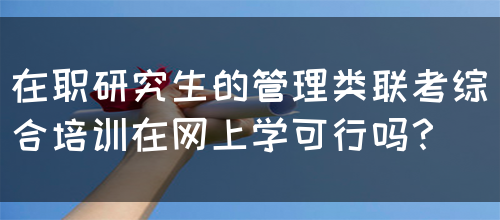 在职研究生的管理类联考综合培训在网上学可行吗？