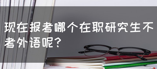 现在报考哪个在职研究生不考外语呢？(图1)