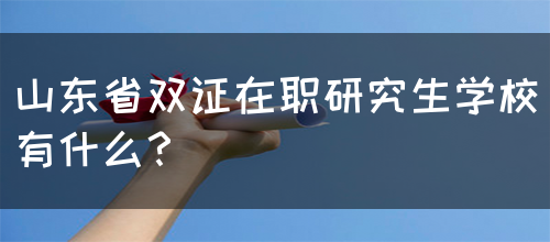 山东省双证在职研究生学校有什么？