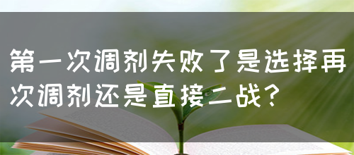 第一次调剂失败了是选择再次调剂还是直接二战？