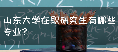 山东大学在职研究生有哪些专业？