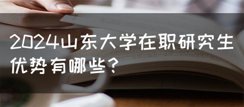 2024山东大学在职研究生优势有哪些？