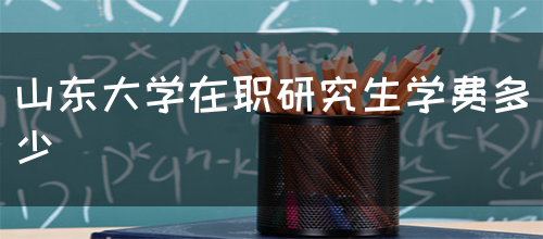 山东大学在职研究生学费多少