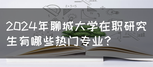 2024年聊城大学在职研究生有哪些热门专业？