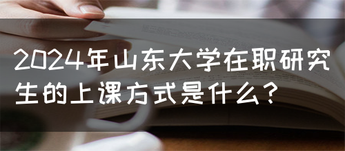 2024年山东大学在职研究生的上课方式是什么？