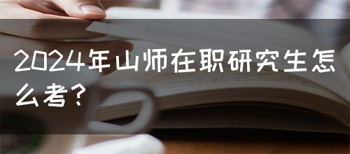 2024年山师在职研究生怎么考？