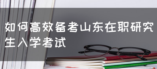 如何高效备考山东在职研究生入学考试