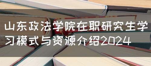 山东政法学院在职研究生学习模式与资源介绍2024(图1)