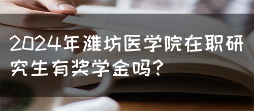 2024年潍坊医学院在职研究生有奖学金吗？