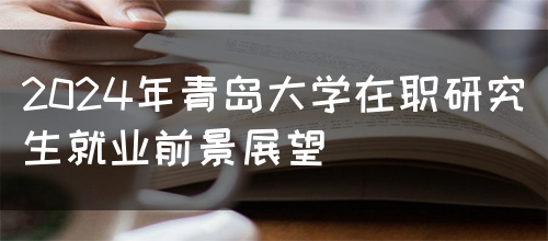 2024年青岛大学在职研究生就业前景展望(图1)