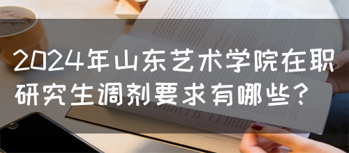 2024年山东艺术学院在职研究生调剂要求有哪些？(图1)