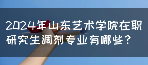 2024年山东艺术学院在职研究生调剂专业有哪些？(图1)