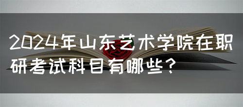 2024年山东艺术学院在职研考试科目有哪些？(图1)