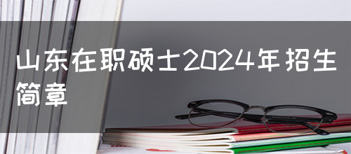 山东在职硕士2024年招生简章(图1)