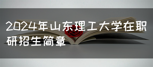 2024年山东理工大学在职研招生简章