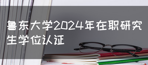 鲁东大学2024年在职研究生学位认证(图1)