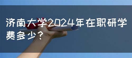 济南大学2024年在职研学费多少？