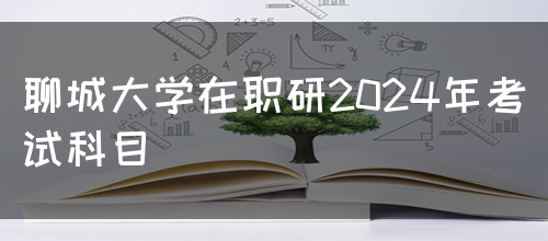 聊城大学在职研2024年考试科目