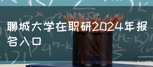 聊城大学在职研2024年报名入口(图1)