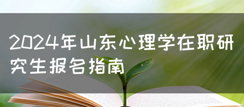 2024年山东心理学在职研究生报名指南