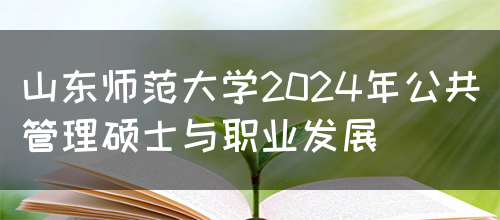 山东师范大学2024年公共管理硕士与职业发展