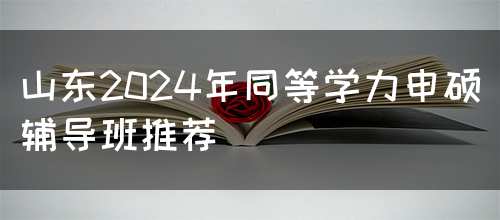 山东2024年同等学力申硕辅导班推荐(图1)