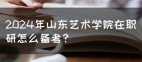 2024年山东艺术学院在职研怎么备考？