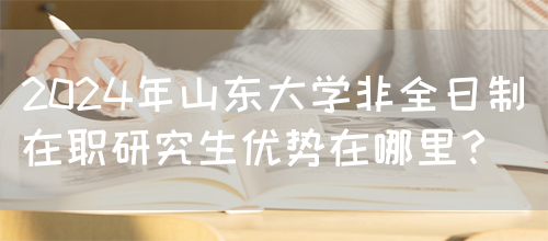 2024年山东大学非全日制在职研究生优势在哪里？