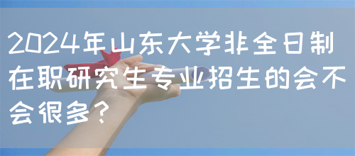 2024年山东大学非全日制在职研究生专业招生的会不会很多？