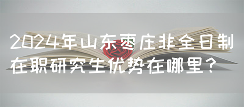 2024年山东枣庄非全日制在职研究生优势在哪里？(图1)