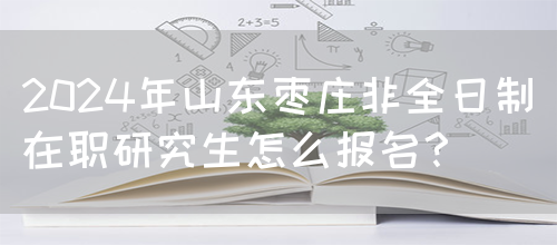 2024年山东枣庄非全日制在职研究生怎么报名？(图1)