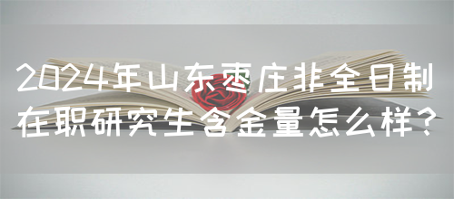 2024年山东枣庄非全日制在职研究生含金量怎么样？(图1)