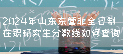 2024年山东东营非全日制在职研究生分数线如何查询？