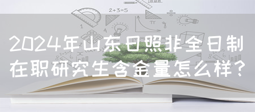 2024年山东日照非全日制在职研究生含金量怎么样？(图1)